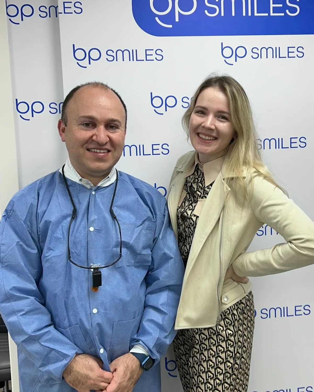 Dr. Boris Pinhasov with a patient who has finished treatment at BP Smiles Orthodontics.